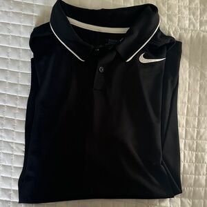 Nike Black Polo with White Trim